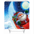 Wholesale polyester shower curtain Christmas bath shower curtain